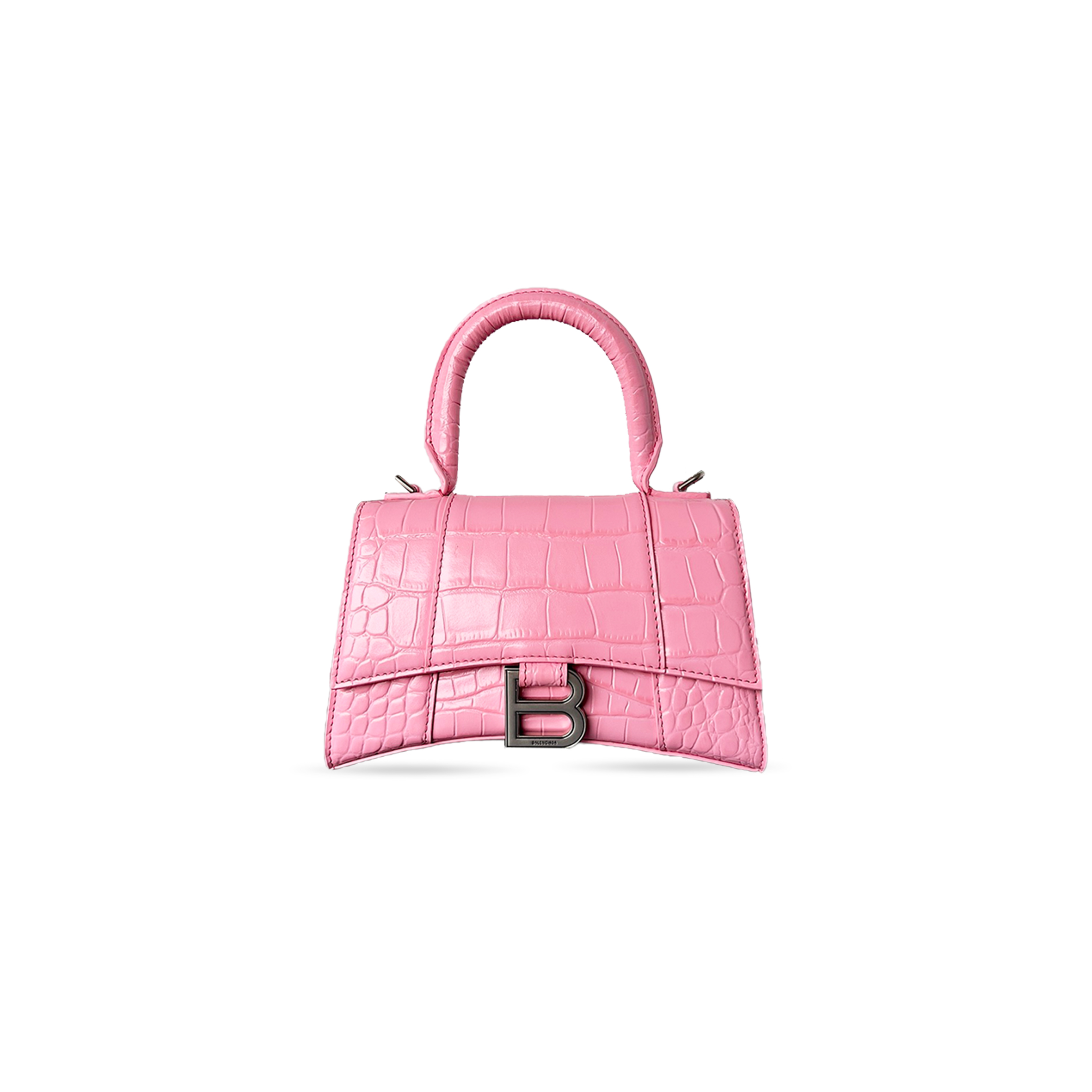 BALENCIAGA WOMEN'S HOURGLASS HANDBAG XS IN PINK 5928331LB7Y5906 (18.8*13*7.9cm)